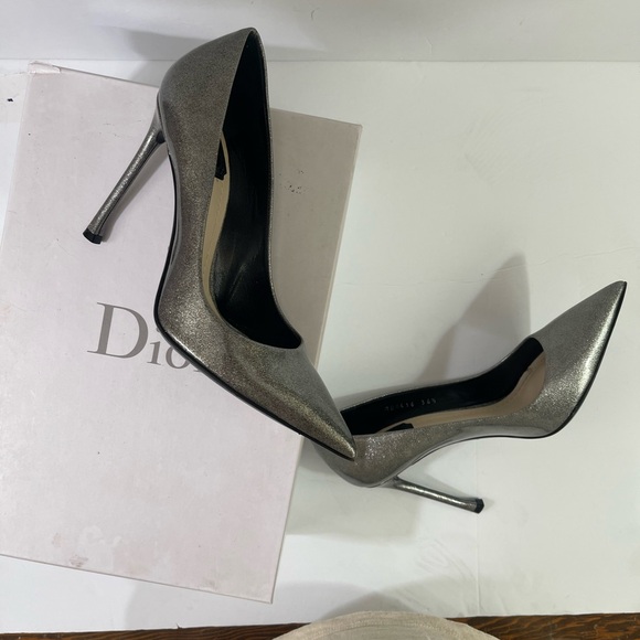 Dior Essence Women's Shimmering Silver Heels - Picture 5 of 15